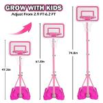 Toddler Basketball Hoop for Girls - Adjustable Pink