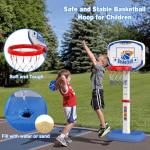 Adjustable Toddler Basketball Hoop with 6 Balls