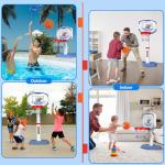 Adjustable Toddler Basketball Hoop with 6 Balls