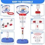 Adjustable Toddler Basketball Hoop with 6 Balls