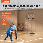 VEVOR 32-Inch Adjustable Basketball Hoop with Wheels