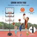 VEVOR 32-Inch Adjustable Basketball Hoop with Wheels