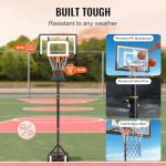 VEVOR 32-Inch Adjustable Basketball Hoop with Wheels
