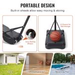 VEVOR 32-Inch Adjustable Basketball Hoop with Wheels
