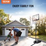 VEVOR 32-Inch Adjustable Basketball Hoop with Wheels
