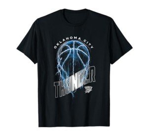 Oklahoma City Thunder Lightning Bolt T-Shirt, Black