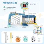 Adjustable 5-in-1 Toddler Sports Center Hoop