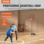 VEVOR 28" Adjustable Basketball Hoop with Wheels
