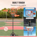 VEVOR 28" Adjustable Basketball Hoop with Wheels