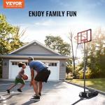 VEVOR 28" Adjustable Basketball Hoop with Wheels