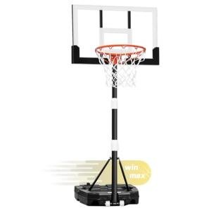 WIN.MAX Adjustable Kids Basketball Hoop 29" Backboard