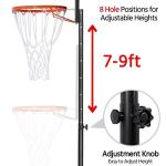 Yaheetech Adjustable Kids Basketball Hoop 7-9ft
