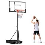Adjustable Outdoor Basketball Hoop with Wheels