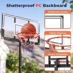 Adjustable Outdoor Basketball Hoop with Wheels