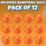 12-Pack Inflatable Basketball Beach Balls for Kids