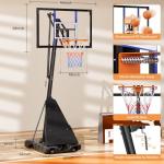 Adjustable 10FT Outdoor Basketball Hoop with Backboard