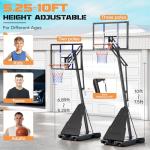 Adjustable 10FT Outdoor Basketball Hoop with Backboard