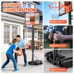 Adjustable Portable Basketball Hoop with Shatterproof Backboard
