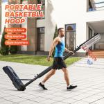 Adjustable Portable Basketball Hoop with Shatterproof Backboard