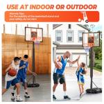 Adjustable Portable Basketball Hoop with Shatterproof Backboard