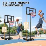 Portable Adjustable Basketball Hoop for All Ages
