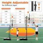Portable 44-Inch Adjustable Basketball Hoop for All Ages