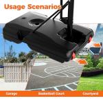 Portable 44-Inch Adjustable Basketball Hoop for All Ages
