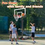 Portable 44-Inch Adjustable Basketball Hoop for All Ages