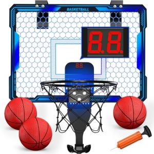 Mini Over-Door Basketball Hoop with LED Lights
