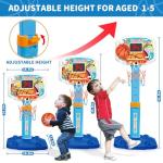 Adjustable Indoor Toddler Basketball Hoop Set