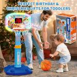 Adjustable Indoor Toddler Basketball Hoop Set