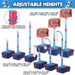4-in-1 Adjustable Basketball Hoop and T-Ball Set