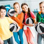 Mini Rubber Basketballs Set with Pump and Hoop
