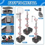 4-in-1 Adjustable Basketball Hoop and T-Ball Set