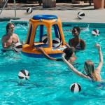 Mini Rubber Basketballs Set with Pump and Hoop