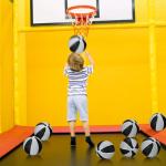 Mini Rubber Basketballs Set with Pump and Hoop