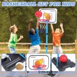4-in-1 Kids Basketball Hoop with Dartboard and T-Ball