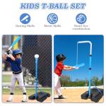 4-in-1 Kids Basketball Hoop with Dartboard and T-Ball