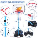 4-in-1 Kids Basketball Hoop with Dartboard and T-Ball