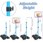 4-in-1 Kids Basketball Hoop with Dartboard and T-Ball