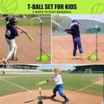 Adjustable 4-in-1 Kids Basketball and Tball Set