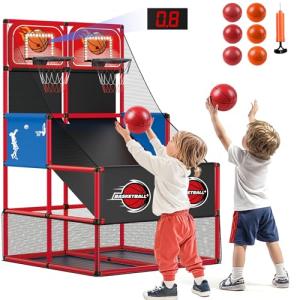 Kids Double Basketball Hoop Arcade Game Set