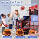 Kids Double Basketball Hoop Arcade Game Set