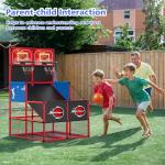 Kids Double Basketball Hoop Arcade Game Set