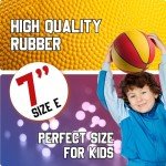 Mini Rubber Basketballs 7 Inch - Assorted Colors (4 Pack)