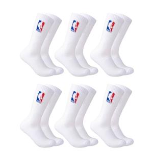 NBA Youth Cushioned Crew Socks 6-Pack - Red/Blue