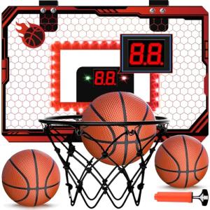 Indoor Mini Basketball Hoop with LED & Scoreboard
