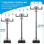 Yaheetech Adjustable Outdoor Basketball Hoop 9.5-12ft