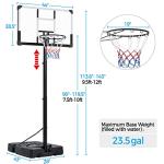 Yaheetech Adjustable Outdoor Basketball Hoop 9.5-12ft