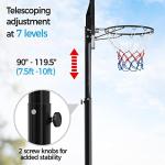Yaheetech Adjustable Outdoor Basketball Hoop 9.5-12ft